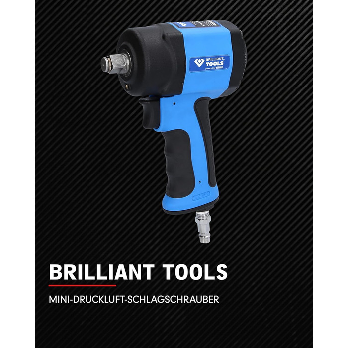 Міні-гайковерт пневматичний 1/2 BT160400 1,240 Нм I Ударний гайковерт стисненого повітря, регульований у 3-х ступенях I Високоефек