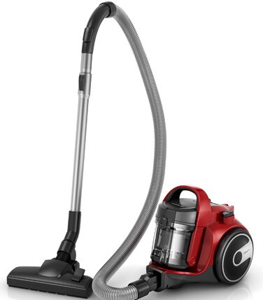 Безмішковий пилосос BOSCH BGC05AAA2, 78 дБ, контейнер 1,5 л, мийний HEPA 12-фільтр, червоно-чорний, щітка для паркету