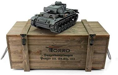 Радіокерований танк Panzer PzKpfw III Ausf. L Металева Pro версія BB, 1/16