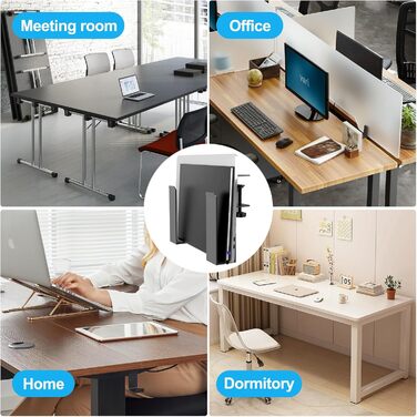 Докено Регульований бічний тримач для ноутбука на стіл, вертикальна підставка без свердління для ноутбука, документів та аксесуарів. Кріплення на край столу.