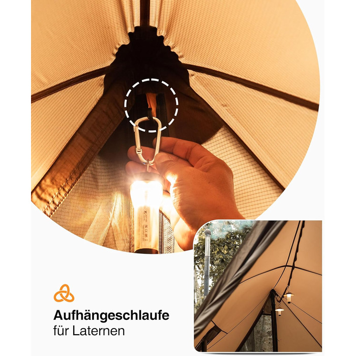 Намет OneTigris ASH Canopy, 2-4 особи, водонепроникний 3000 мм, вітрозахисний, великий теплий кемпінговий намет, зимовий намет, намет-гамак, намет для вулиці в автомобілі, малий розмір у упаковці