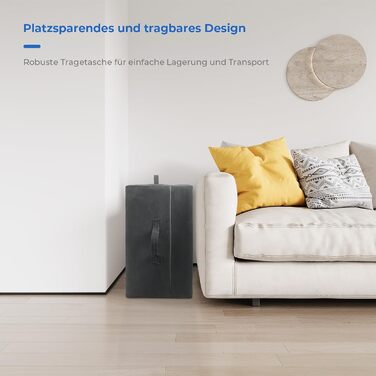 Матрац Vesgantti Folding Mattress для гостей 60x190x10 см, 3-секційний складний матрац з гелевої піни для гостьового ліжка, дорожнє ліжко, компактне, сертифіковане Oeko-Tex, 10 см, 60 x 190 см