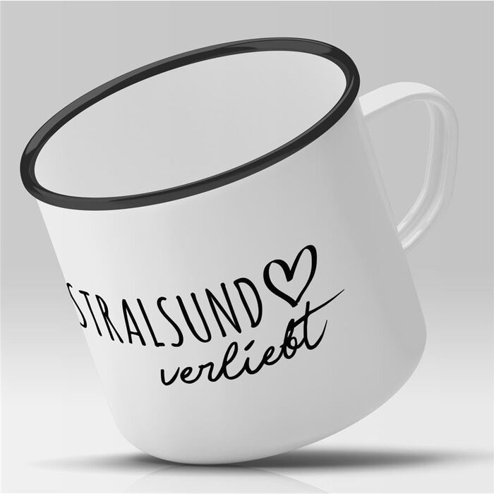 Емальована чашка Huuraa Stralsund Gift Coffee Mug Vintage 300 мл Stralsund Gift Idea