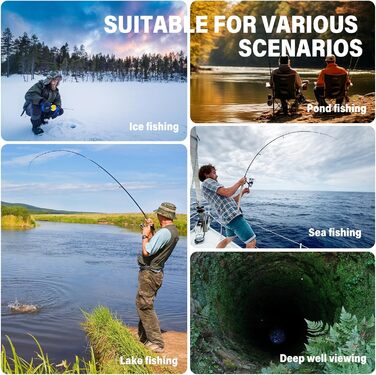 Більш глибокий ехолот, підводна камера для риболовлі, ширококутне інфрачервоне нічне бачення, водонепроникний хост IP65 з 5-дюймовим IPS-дисплеєм для EIS, річки та човна.