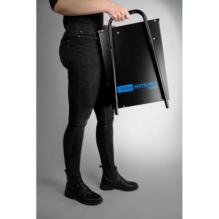 Електричний обігрівач Gde GH 15 EV (400 В, 15 кВт, 3 рівні нагріву 5 / 10 / 15 кВт, продуктивність вентилятора 1292 м/год, споживання струму 22 А, термостат з плавним регулюванням, захист від перегріву та ручки для перенесення) Одинарний