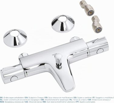 Змішувач для ванни Grohe Bau Cosmic 800 THM (вбудована частина), 1/2 F, сріблястий, з підключеннями, 34569000