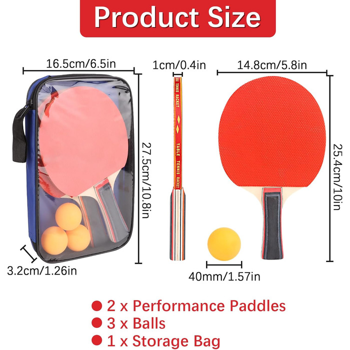 Набір для настільного тенісу – 2 ракетки, 3 м’ячі та сумка
