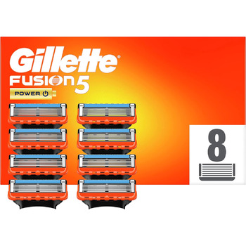 Леза для бритви Gillette Fusion 5 Power, змінні леза для вологих бритв чоловічі з 5-кратним лезом, 8 шт. 8 шт. (1 упаковка) старі