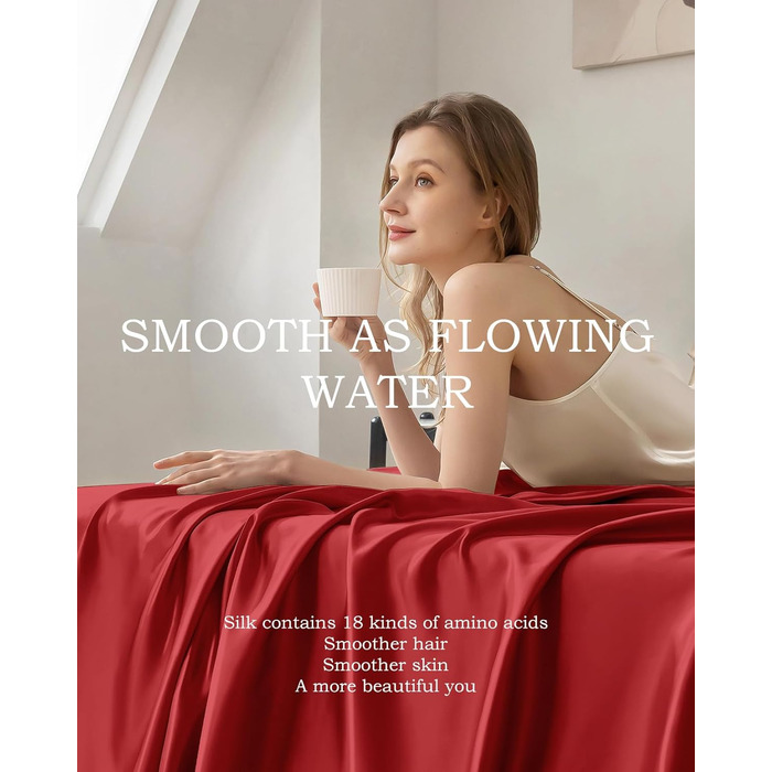 Набір простирадл з шовкової постільної білизни Taihu-Snow 100 19 мм шовкова вишивка тутового шовку Розкішний 4-секційний комплект
