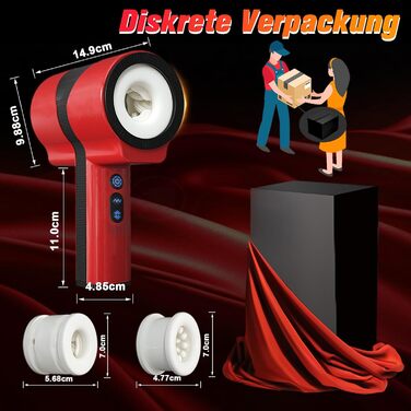 Електричний чоловічий мастурбатор YAWNSHE, з функціями поштовху, обертання та вібрації