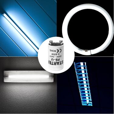 ТОКІШЕ 12 шт. Пускач люмінесцентних ламп ФС-У 4-65 Вт 220В-240В, пускач для люмінесцентних ламп, для індивідуального перемикання люмінесцентних ламп