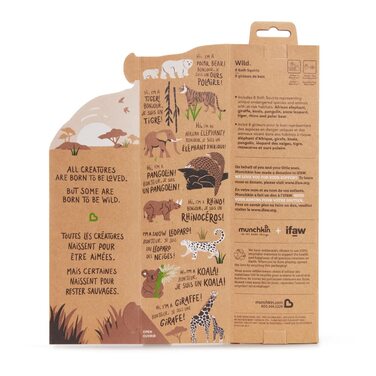 Гумові іграшки для купання Munchkin WildLove із плаваючими тваринами для немовлят, дітей та малюків Дитячі речі Інтерактивні іграш