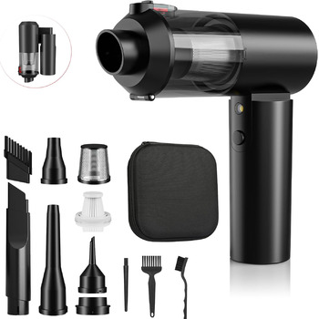 Автомобільний пилосос JUGVOLX 4-в-1 Потужний міні-пилосос 16KPa акумуляторний, 2-швидкісний 200000 об/хв електричний пилосос з без