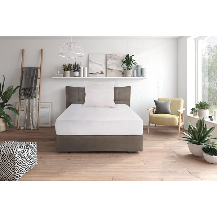 Подушка Dream Night Comfort з чохлом з чистої бавовни, сертифікована Oeko-Tex подушка з блискавкою, 80x80 см, розроблена в Німеччині 80 x 80 см 1