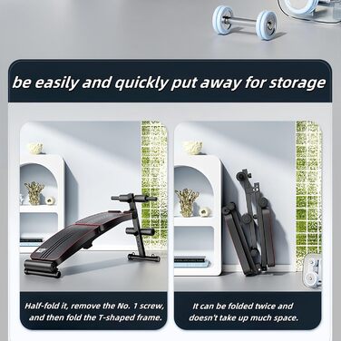 Складана лава для сидіння, багатофункціональна лава з регульованою висотою, з м&39якою пружинною підсилювачем, тренажер для пресу для вправ у тренажерному залі або вдома