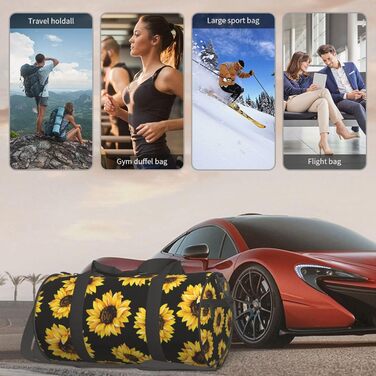 Дорожня сумка Метелик для дівчаток містка, легка та довговічна. Ідеальний подарунок для подорожей, відпустки, ділових поїздок та активного відпочинку. Дизайн весняні соняшники та ретро-квіти, універсальний розмір.