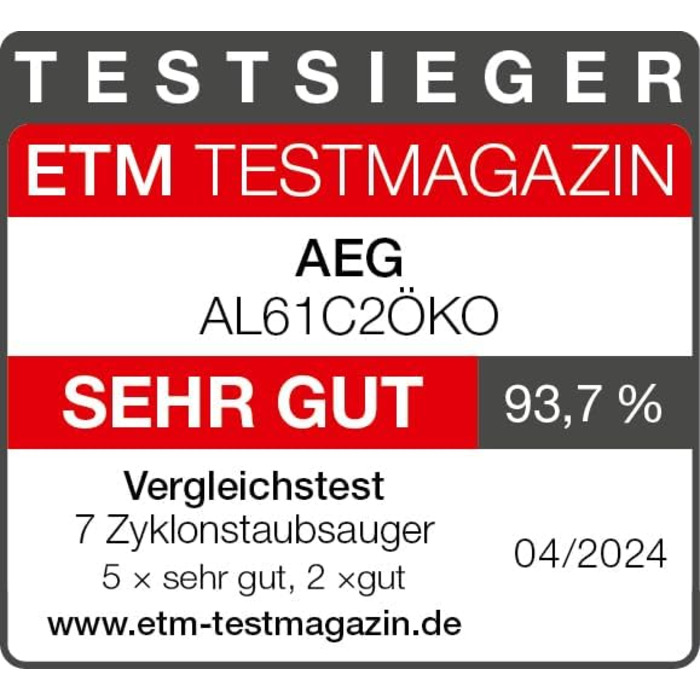 Безмішковий пилосос AEG CLEAN 6000, 700 Вт, модель AL61C2KO