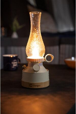 Ліхтар для кемпінгу Berger Dorina з портативним зарядним пристроєм Акумуляторний кемпінговий ліхтар для використання без електрики Кемпінговий ліхтар з батареєю та USB-кабелем Легкий кемпінговий ліхтар для використання в наметах без електроенергії