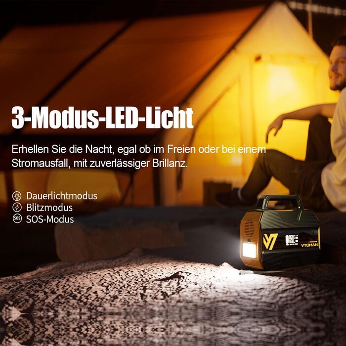 Портативна електростанція VTOMAN FlashSpeed 300 - літій-полімерний акумулятор 230 Втгод з вихідною потужністю змінного струму 300 Вт (пікова 600 Вт), сонячна електростанція, 100 Вт USB-C/230 В змінного струму для дому, кемпінгу на природі, автофургонів, р