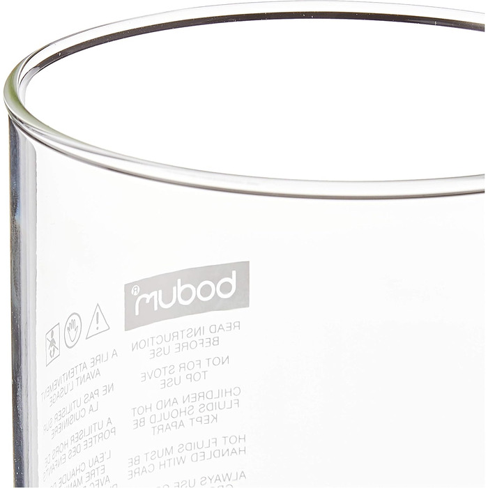 Змінна кружка для преса для кави без наливника, боросилікатне скло - 8 чашок (1 л), прозора, 01-10945-10