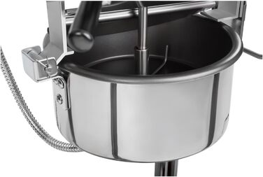 Машина для попкорну Royal Catering RCPW-16E-2F з візком Ретро дизайн 150/180C 2 температури для солодкого та солоного попкорну Чорна машина для приготування попкорну Торговий автомат для попкорну