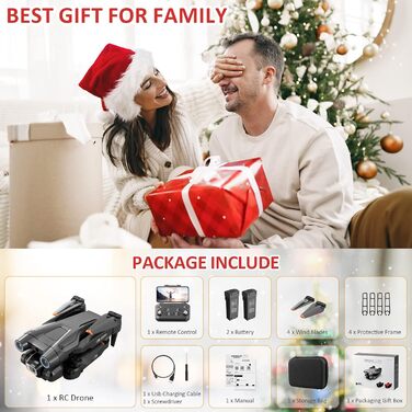 Дрон OKYUK i3 PRO з камерою 4k, час польоту 50 хв, вага до 139 г, трансмісія FPV 200 метрів, безщітковий двигун. Follow-Me/Return/