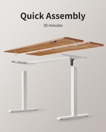 Стіл FEZIBO з регульованою висотою та портами зарядки USB-A та USB-C, 100 x 60 см, стіл для роботи сидячи та стоячи, стіл з електричним регулюванням висоти, ергономічний комп&39ютерний стіл для домашнього офісу, світло-коричневий 100 x 60 см світло-коричн