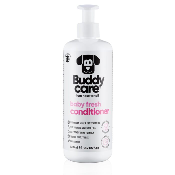 Дитячий кондиціонер для собак Baby Fresh від Buddycare - 500 мл - Ароматизований кондиціонер з пудровим ароматом, з алое вера та провітаміном B5