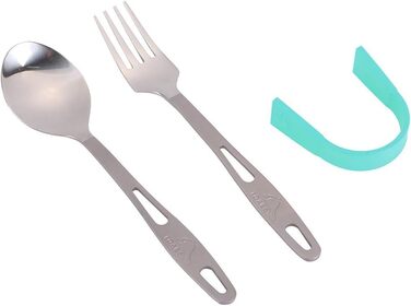 Надлегкий титановий посуд, столові прибори для вулиці, виделка та ложка