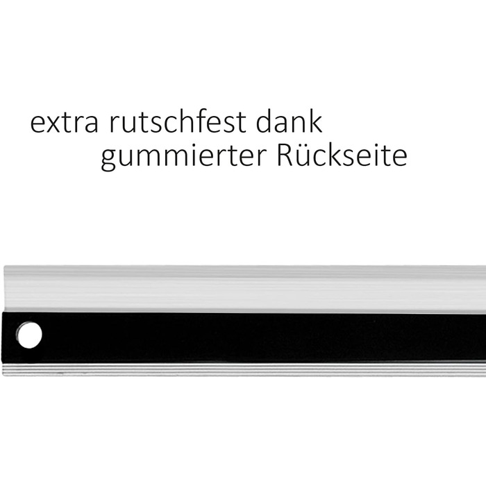 Алюмінієва лінійка Westcott, 100 см зі шкалою см, нековзна ріжуча лінійка з чорнильним краєм і отвором для підвішування, срібло, E-10199 00