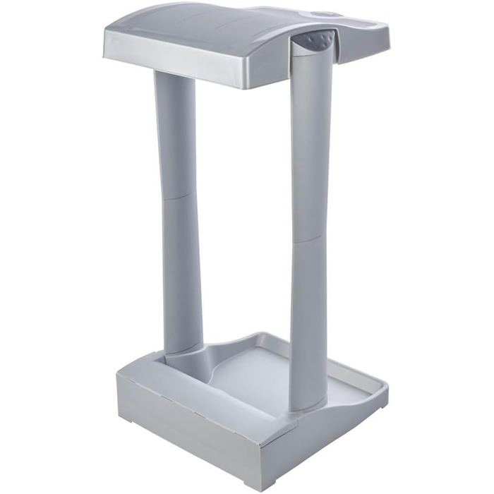 Підставка для сміттєвих контейнерів keeeper system з інтегрованим відсіком для зберігання, 60-120 л, Ole, сріблястий
