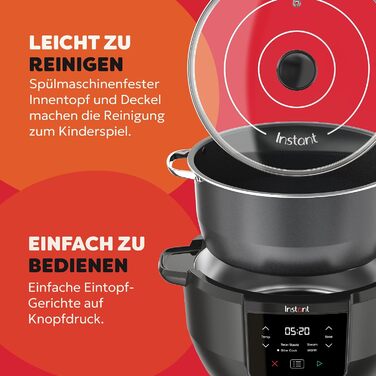 Мультиварка-слоукукер Instant Pot Superior 7,1 л, режими повільного приготування, обсмажування, приготування на парі та підігріву, чаша з антипригарним покриттям