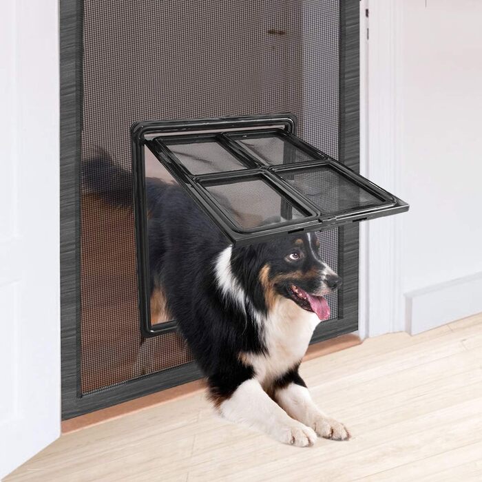 Сітка для собак Enjoying Pet Door Screen для собак, великих котів, сітка від комах з функцією блокування для розсувних дверей, сітчастих дверей, вікна - 30 x 40 см