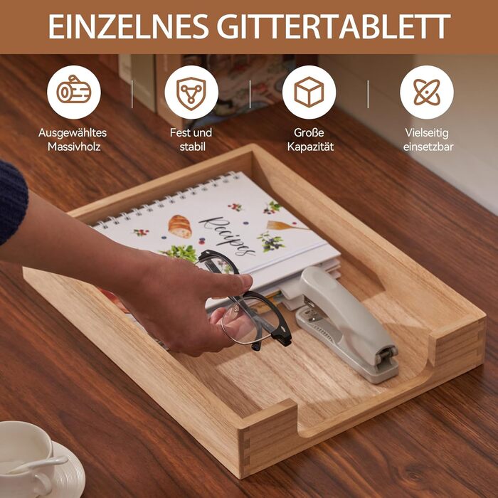 Дерев&39яний лоток для листів KIRIGEN, з одним відділенням, лоток для документів для настільного органайзера для зберігання журналів, файлів, папок, паперів, натуральний колір