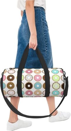 Спортивна сумка для подорожей, з квітковим принтом, дорожня сумка на ніч, чорна, універсальний розмір