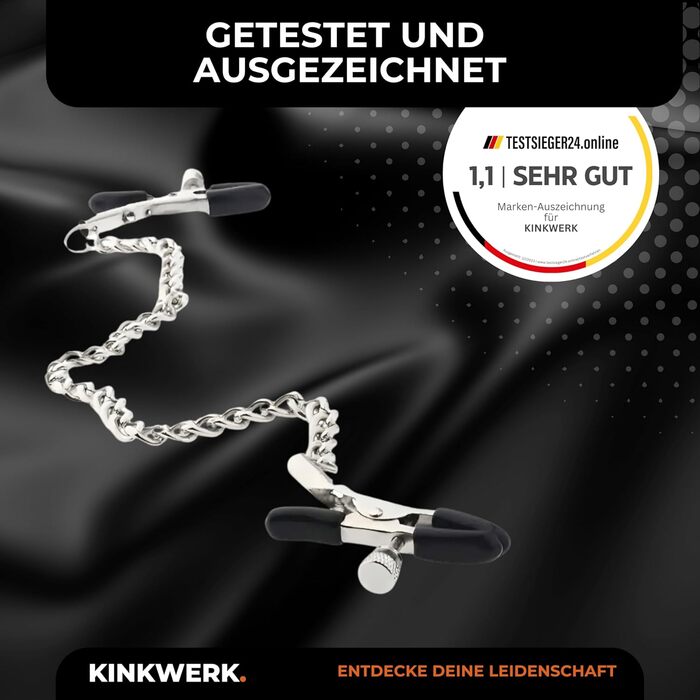 Затискачі для сосків KINKWERK, регульовані, металеві, з м’якими накладками