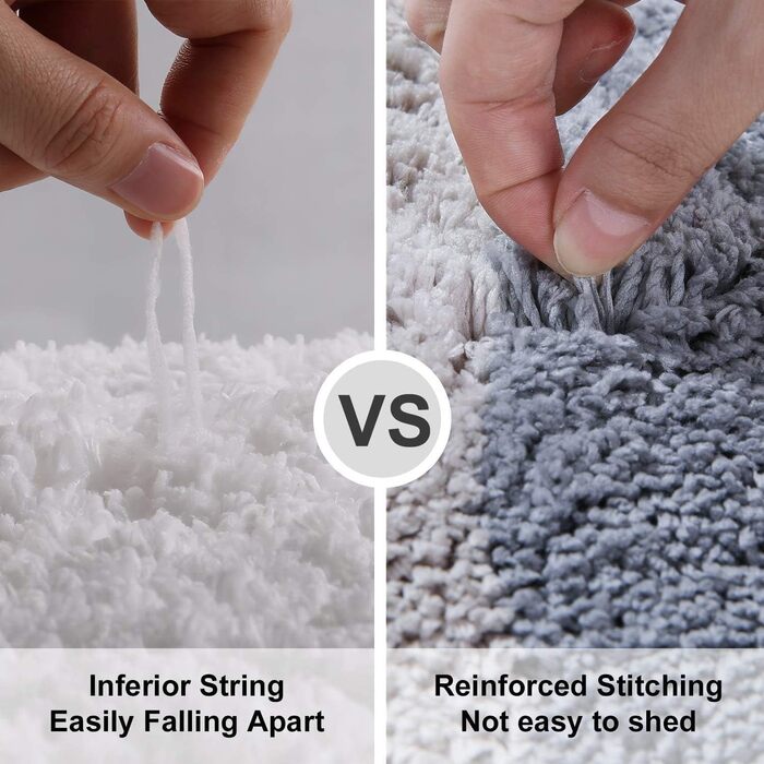 Килимок для ванної кімнати Homaxy, нековзний, м&39який килимок для ванної з мікрофібри з високим ворсом, абсорбуючі килимки для ванної, килимок для ванної, що прається 60 x 120 см, зелений/сірий 60 x 120 см (прямокутний) зелений/сірий