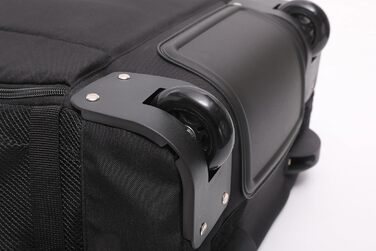 Рюкзак 5 Cities 55 см, сумка на візках, ручна поклажа, легкий, схвалений для використання в кабіні літака, з плечовими ременями, на колесах, валіза, ручна поклажа, чорний колір V2