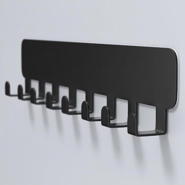 Дошка для ключів pickpiff з 8 гачками, органайзер для ключів настінний чорний, тримач для ключів для декору настінних гачків, трим