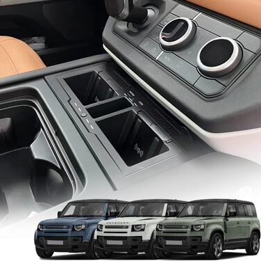 Подвійний бездротовий автомобільний зарядний пристрій для салону Land Rover Defender 90 110 130 X/X-DYNAMIC/V8/CARPATHIAN Edition