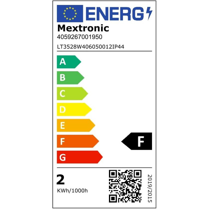 Світлодіодна стрічка Mextronic 3528, нейтральний білий (4000K), 24W, 500 см, 12V, IP44