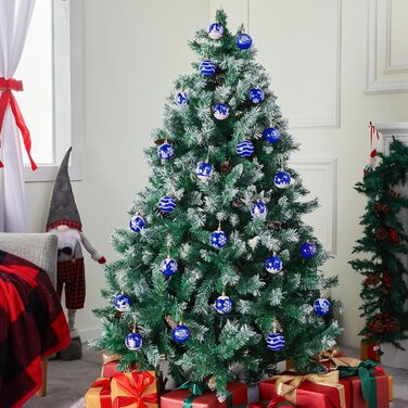 Різдвяні прикраси 24 предметів синьо-білі Joiedomi