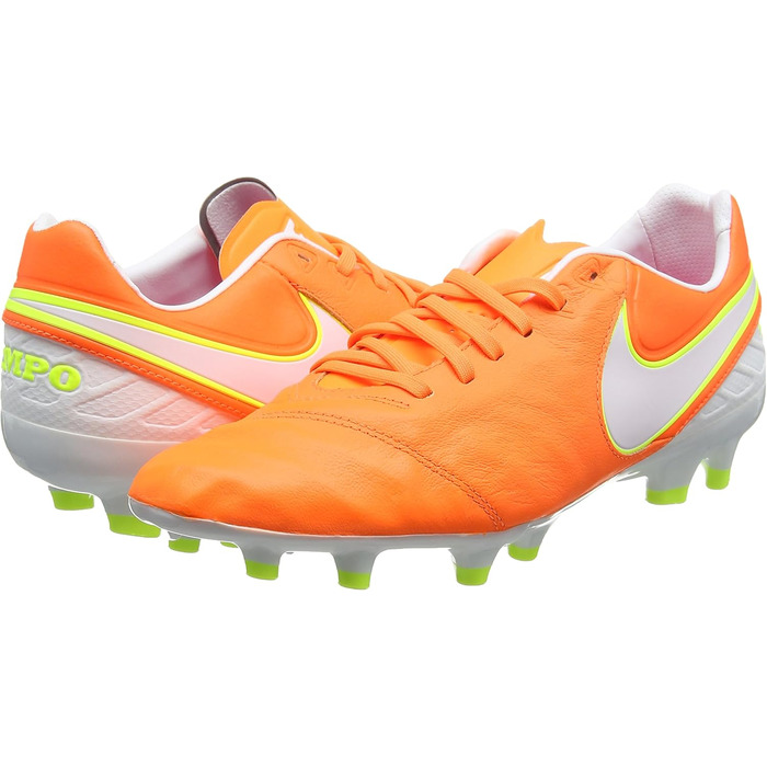 Жіночі футбольні бутси Nike Tiempo Legacy II FG, розмір 42 EU, помаранчеві, темно-сині, білі, вольтові, гіперрожеві