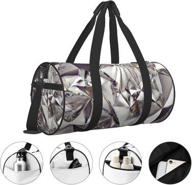 Дорожня сумка-циліндр з діамантовим візерунком, спортивна сумка для чоловіків та жінок, сумка-мішок, спортивна дорожня сумка