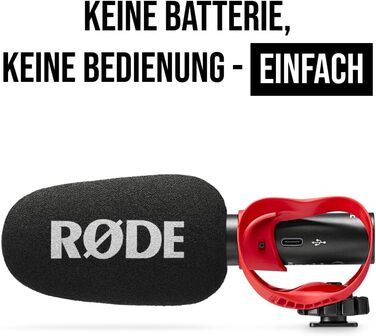 �DE VideoMic GO II Ультракомпактний рушничний мікрофон на камеру з виходами 3,5 мм і USB для кіновиробництва, створення контенту,