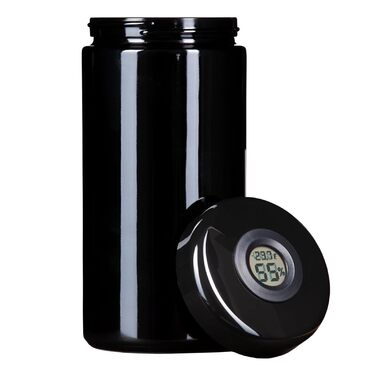 Банки для зберігання, контейнери для зберігання об&39ємом 500 мл з гігрометром у кришці, захист від ультрафіолету, скло для зберігання, консервація, стійкі до запахів, герметичні, біофотонне скло - фіолетово-чорне