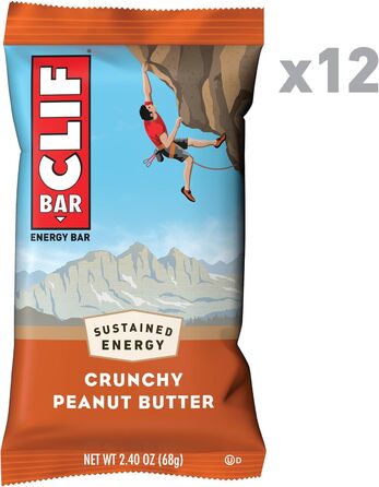 Енергетичні батончики Clif Bar Crunchy Peanut Butter, 12 батончиків / коробка Crunchy Peanut Butter 12 шт. (1 упаковка)