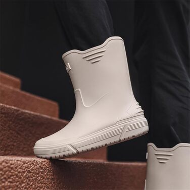 Водне взуття, гумові чоботи, гумові чоботи, чоловічі, європейський стиль, нековзні, для кухні, активного відпочинку, риболовлі, подорожей та походів, розмір 2, білі, 40 2/3 EU