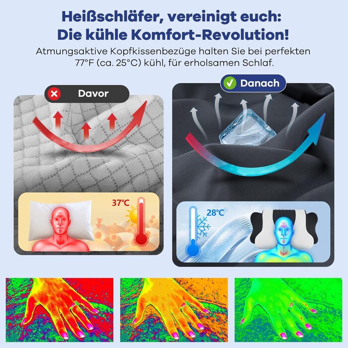 Подушка для шиї, подушка для голови, подушка для сну, подушка з піни з ефектом пам&39яті. Подушка для сну на боці, спині та животі, з наволочкою.