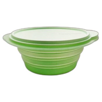 Тарілка Tupperware Kitchen Utensil Mini-Max 950 мл, світло-зелена, складна, з кришкою